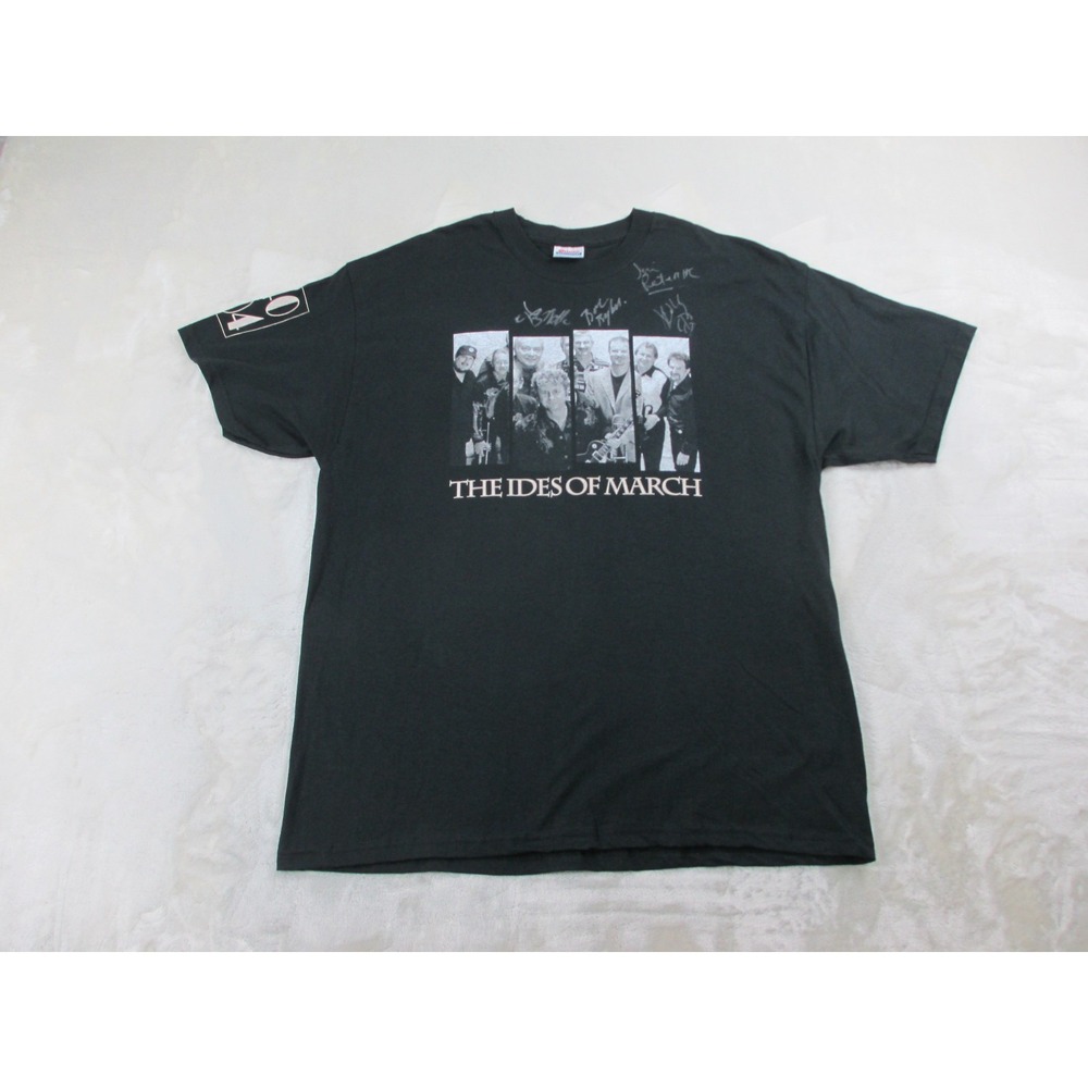 The Ides Of March Shirt Mens Extra Large Black Jazz Rock Music *AUTOGRAPHED*